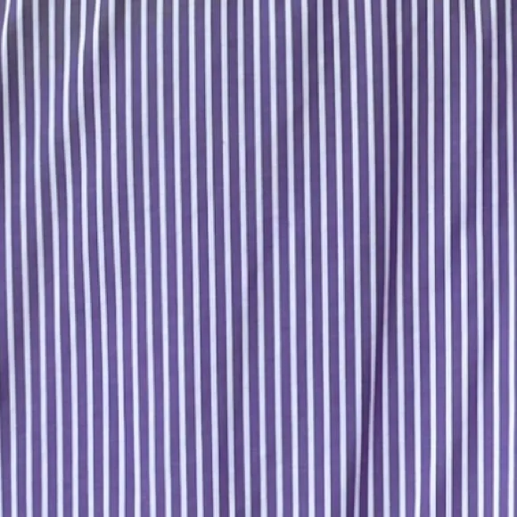 NWOT RALPH LAUREN sM ‘Non Iron’ purple striped shirt-silky hi thread ct cotton - Picture 5 of 6